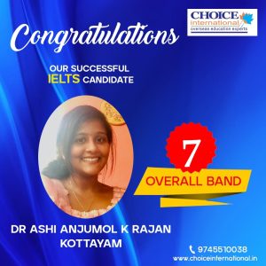 Successful IELTS Candidate - Dr Ashi Anjumol Rajan