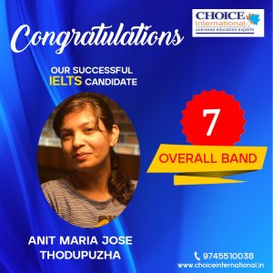 Successful IELTS Candidate - Anit Maria Jose