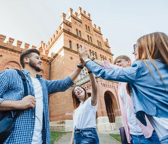 Students studying abroad